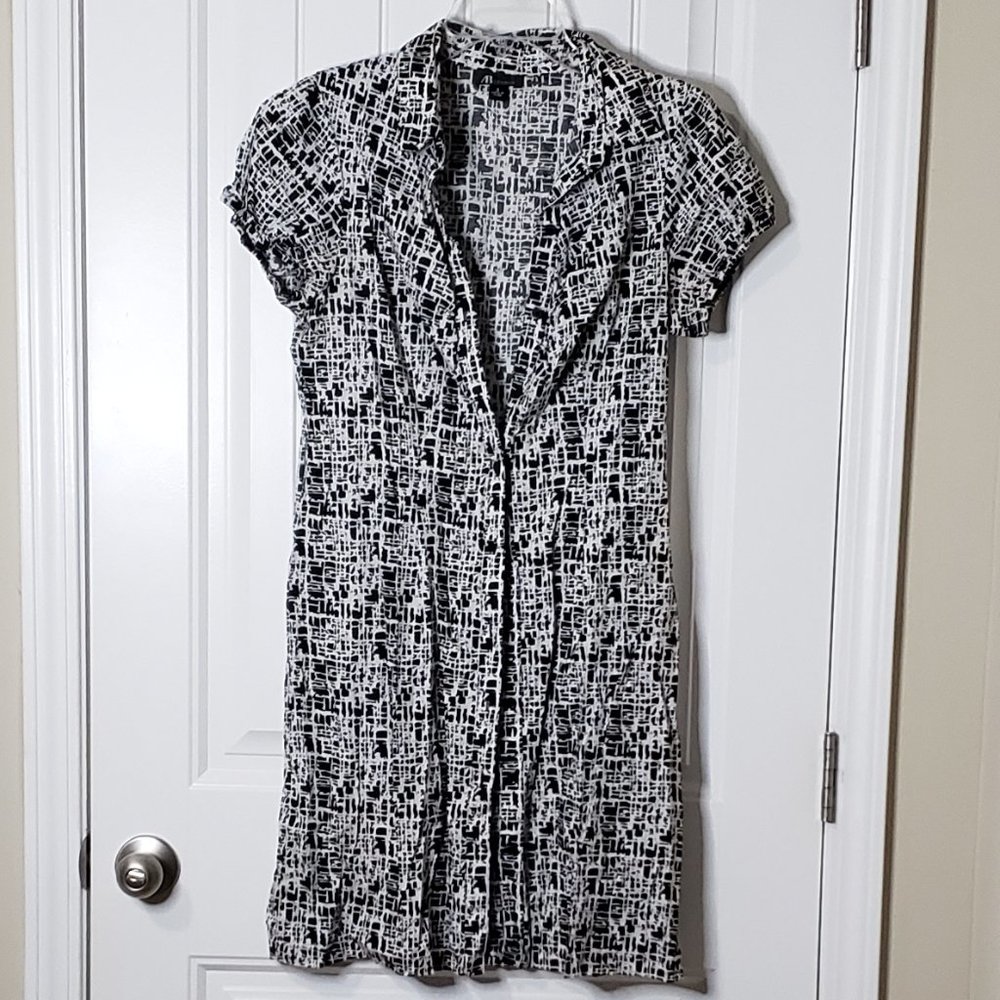 Black and White Shirt Dress